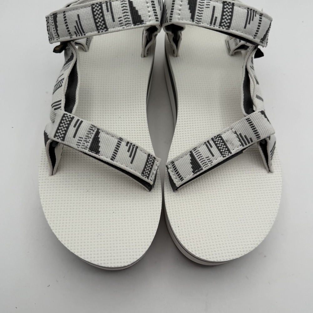 New TEVA Flatform Universal Women's Sandals Sz 8 White Navy Shoes 11008844 Aztec - Picture 8 of 10
